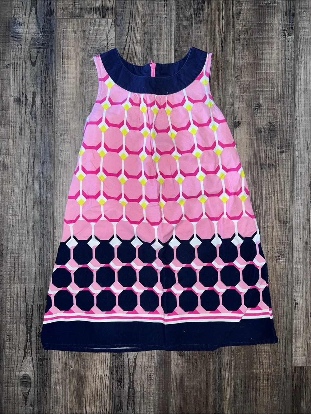 Gymboree Girls' Pink & Navy Geometric Shift Dress